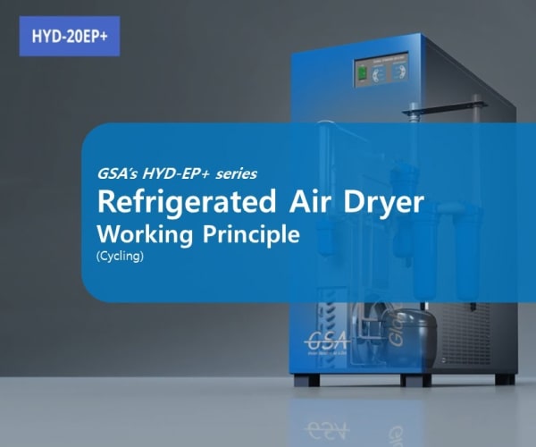 GSA HYD-EP+ series cycling refrigerated air dryer Working principle