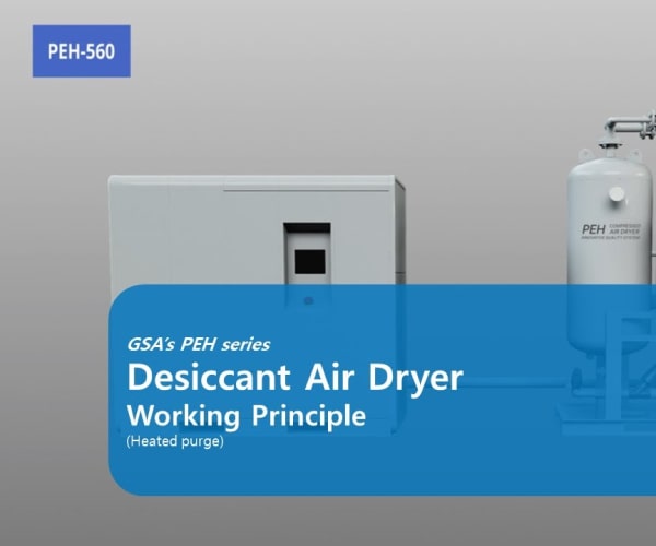 GSA PEH series Heated Desiccant Air Dryer Working Principle