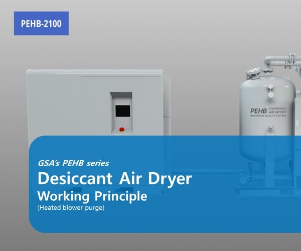 GSA PEHB series Heated Blower Desiccant Air Dryer Working Principle