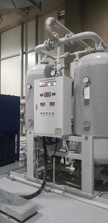 GSA PEH-1350 desiccant air dryer system installed at an automotive parts manufacturing plant