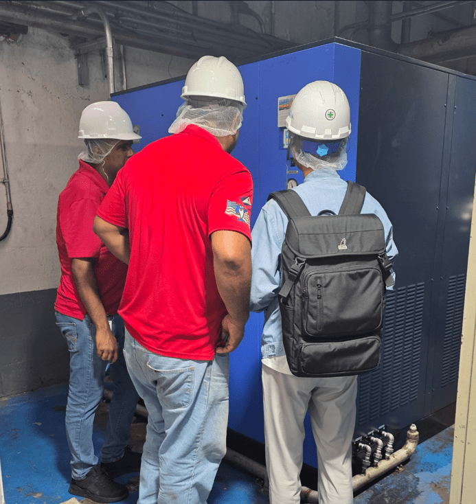 Engineers Discussing Dryer Installation