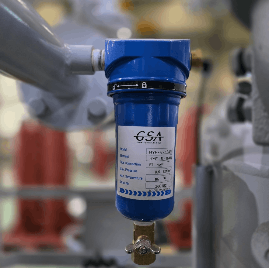 GSA heatless desiccant air dryer's line air filter