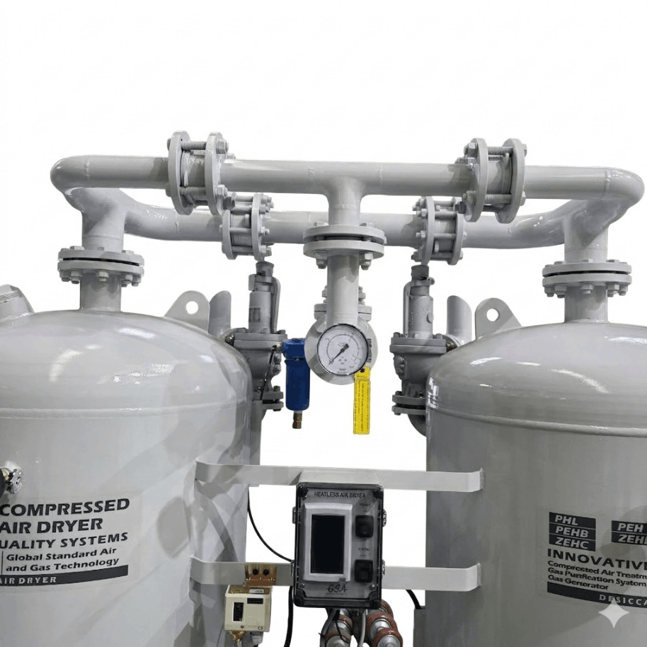 GSA heatless desiccant air dryer purge orifice